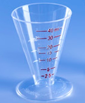 40ml Medicine cup with color printed