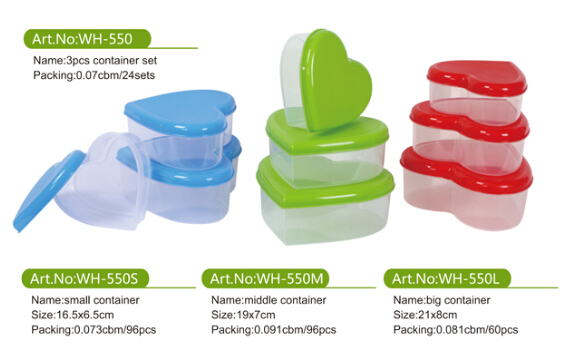 WH-550 3pcs square container set