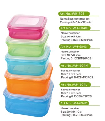WH-604 5pcs container set