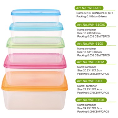 WH-610 5pcs container set